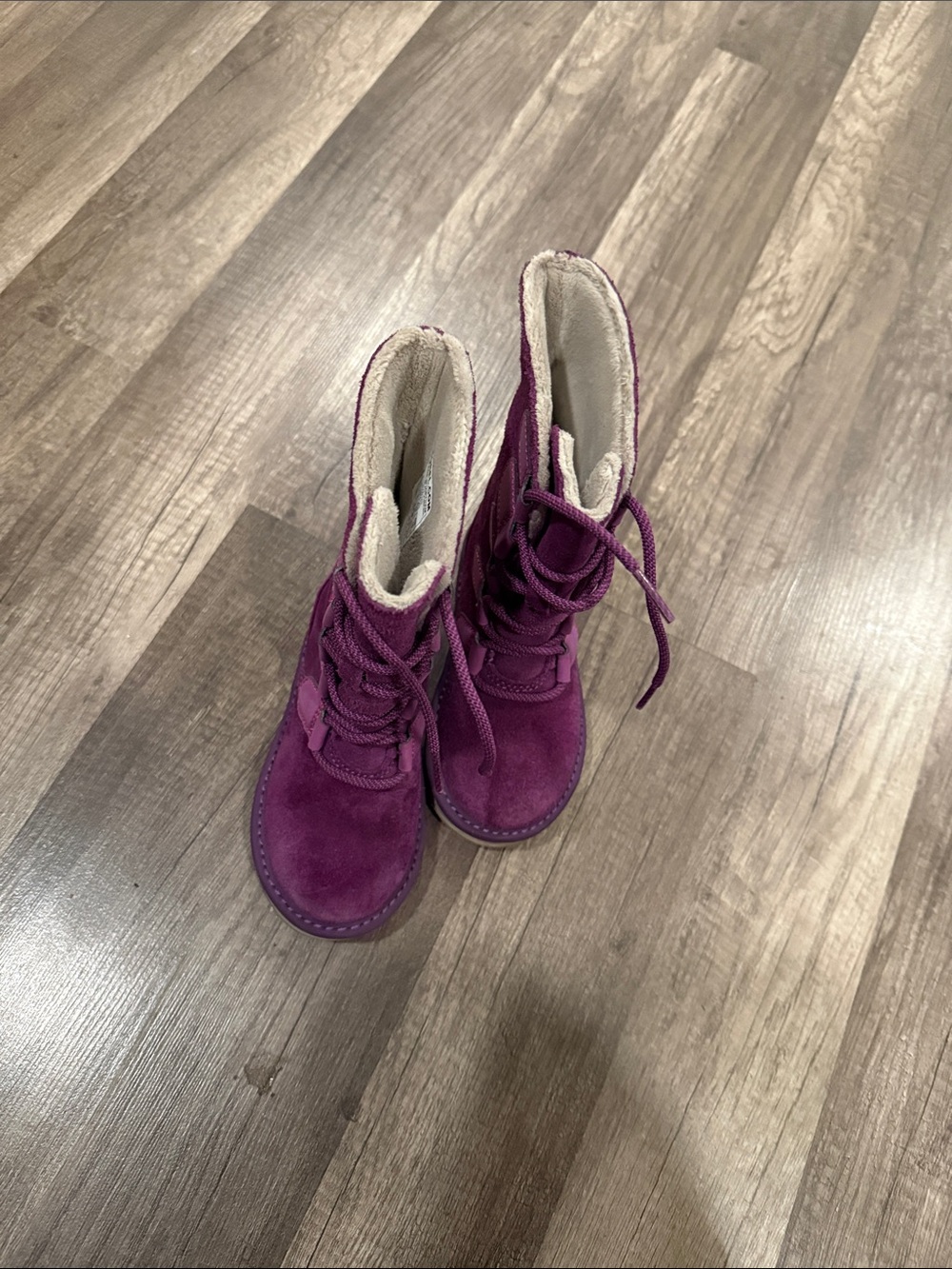 Sorel Women's Lace-Up Suede Ankle Boots in Plum